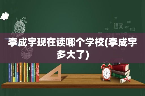 李成宇现在读哪个学校(李成宇多大了)