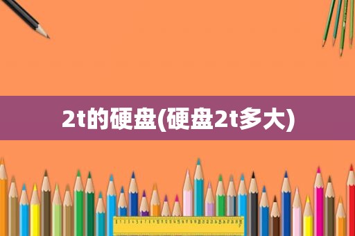 2t的硬盘(硬盘2t多大)