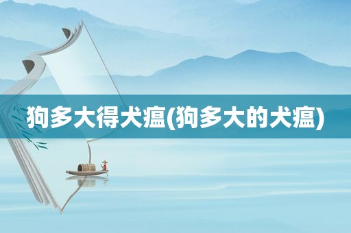 狗多大得犬瘟(狗多大的犬瘟)