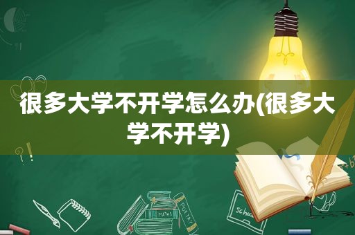 很多大学不开学怎么办(很多大学不开学)