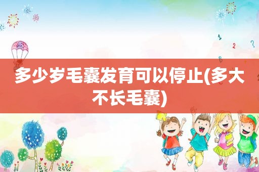 多少岁毛囊发育可以停止(多大不长毛囊)