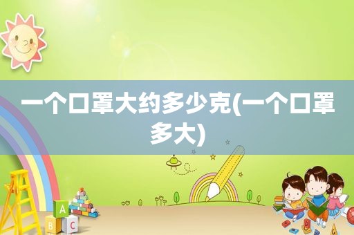 一个口罩大约多少克(一个口罩多大)