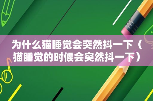 为什么猫睡觉会突然抖一下（猫睡觉的时候会突然抖一下）