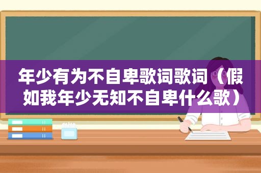 年少有为不自卑歌词歌词（假如我年少无知不自卑什么歌）