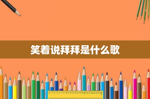 笑着说拜拜是什么歌