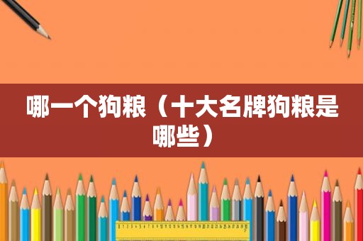哪一个狗粮（十大名牌狗粮是哪些）