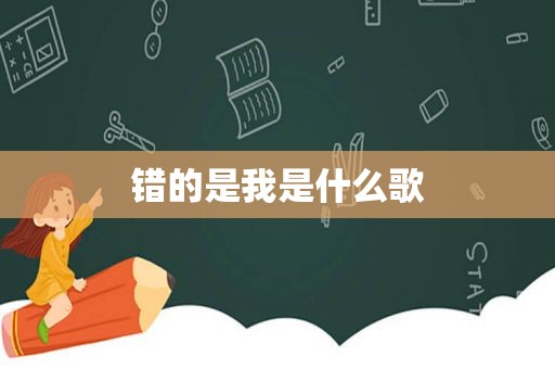 错的是我是什么歌