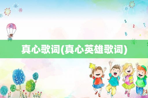 真心歌词(真心英雄歌词)