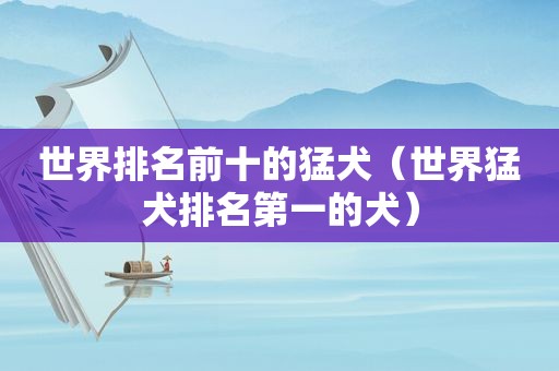 世界排名前十的猛犬（世界猛犬排名第一的犬）