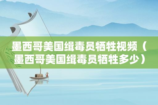 墨西哥美国缉毒员牺牲视频（墨西哥美国缉毒员牺牲多少）
