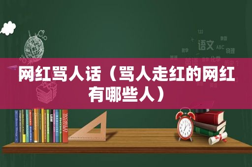 网红骂人话（骂人走红的网红有哪些人）