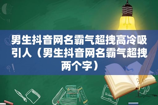 男生抖音网名霸气超拽高冷吸引人（男生抖音网名霸气超拽两个字）