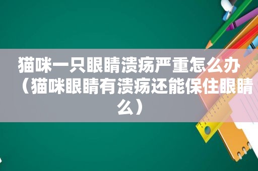 猫咪一只眼睛溃疡严重怎么办（猫咪眼睛有溃疡还能保住眼睛么）