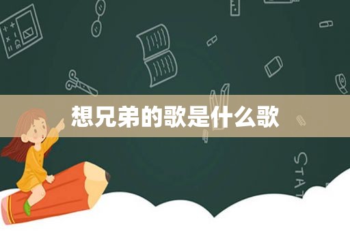 想兄弟的歌是什么歌