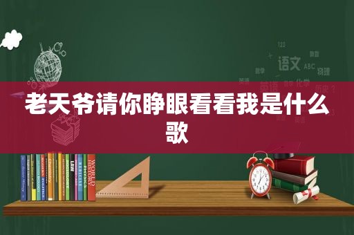 老天爷请你睁眼看看我是什么歌