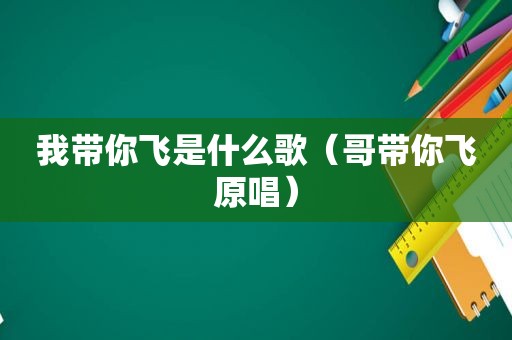 我带你飞是什么歌（哥带你飞原唱）