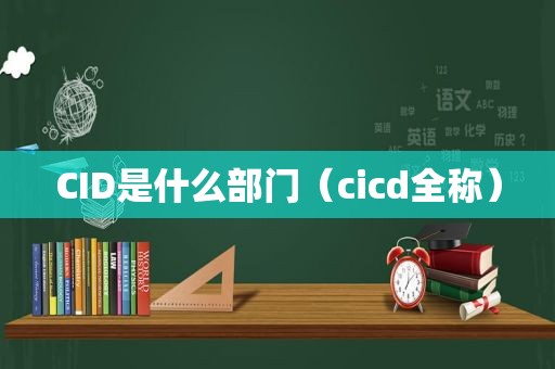 CID是什么部门（cicd全称）