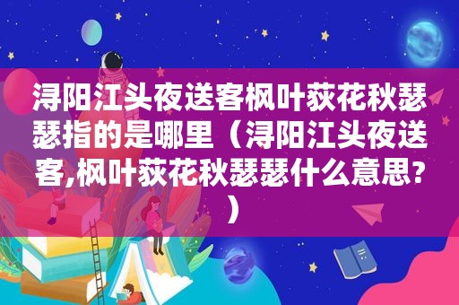 浔阳江头夜送客枫叶荻花秋瑟瑟指的是哪里（浔阳江头夜送客,枫叶荻花秋瑟瑟什么意思?）
