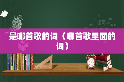 是哪首歌的词（哪首歌里面的词）
