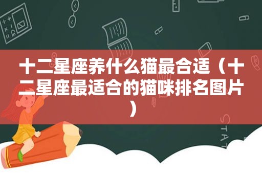 十二星座养什么猫最合适（十二星座最适合的猫咪排名图片）