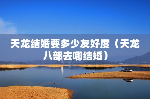 天龙结婚要多少友好度（天龙八部去哪结婚）