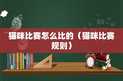 猫咪比赛怎么比的（猫咪比赛规则）