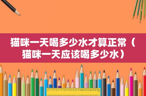 猫咪一天喝多少水才算正常（猫咪一天应该喝多少水）