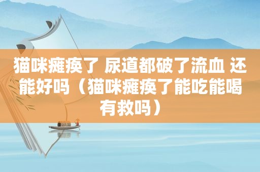 猫咪瘫痪了 尿道都破了流血 还能好吗（猫咪瘫痪了能吃能喝有救吗）