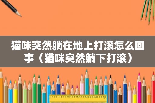 猫咪突然躺在地上打滚怎么回事（猫咪突然躺下打滚）