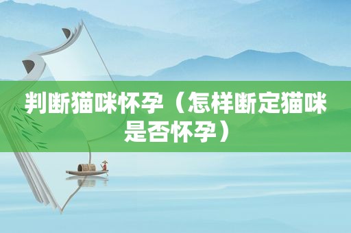 判断猫咪怀孕（怎样断定猫咪是否怀孕）