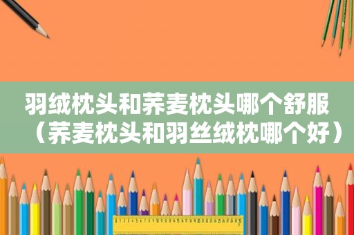 羽绒枕头和荞麦枕头哪个舒服（荞麦枕头和羽丝绒枕哪个好）