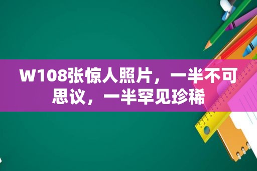 W108张惊人照片，一半不可思议，一半罕见珍稀