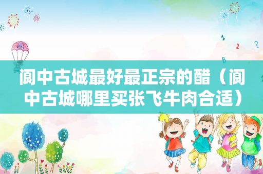 阆中古城最好最正宗的醋（阆中古城哪里买张飞牛肉合适）
