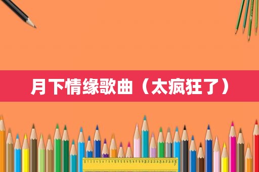 月下情缘歌曲（太疯狂了）