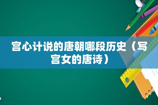 宫心计说的唐朝哪段历史（写宫女的唐诗）