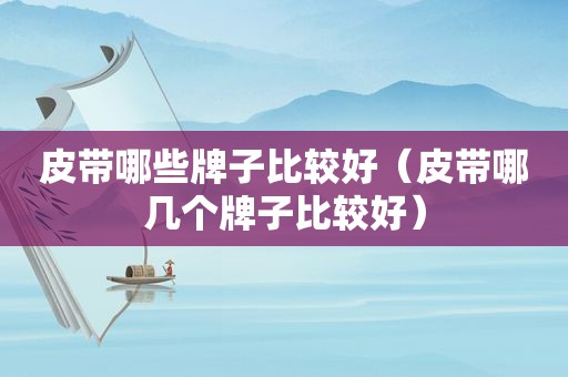 皮带哪些牌子比较好（皮带哪几个牌子比较好）