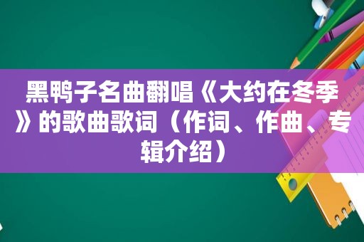 黑鸭子名曲翻唱《大约在冬季》的歌曲歌词（作词、作曲、专辑介绍）