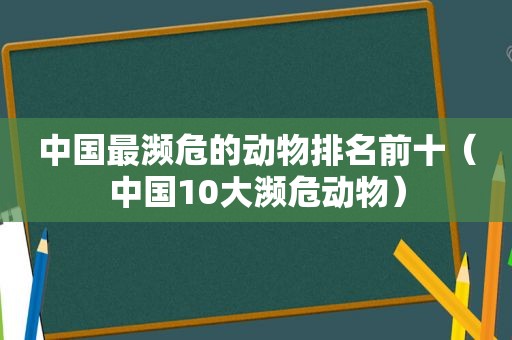中国最濒危的动物排名前十（中国10大濒危动物）