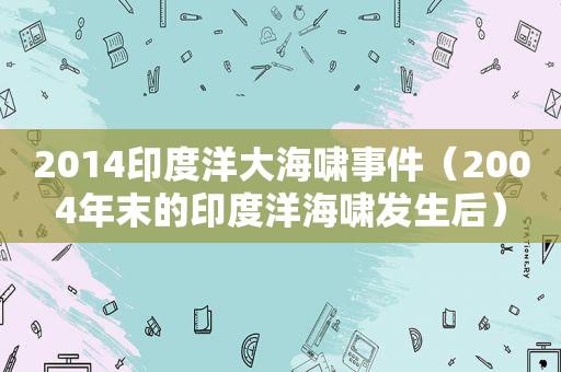 2014印度洋大海啸事件（2004年末的印度洋海啸发生后）