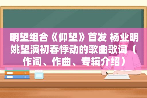 明望组合《仰望》首发 杨业明姚望演初春悸动的歌曲歌词（作词、作曲、专辑介绍）
