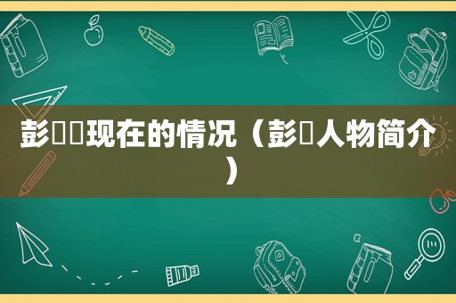 彭曈曈现在的情况（彭玘人物简介）