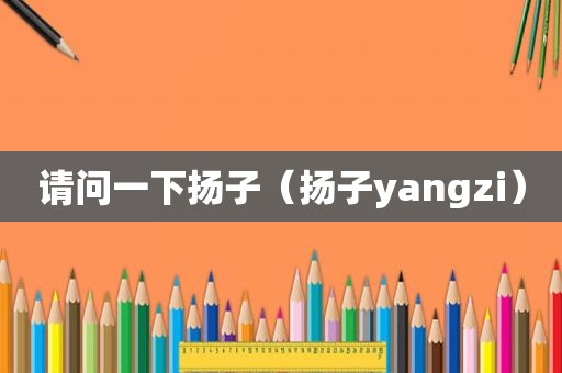 请问一下扬子（扬子yangzi）