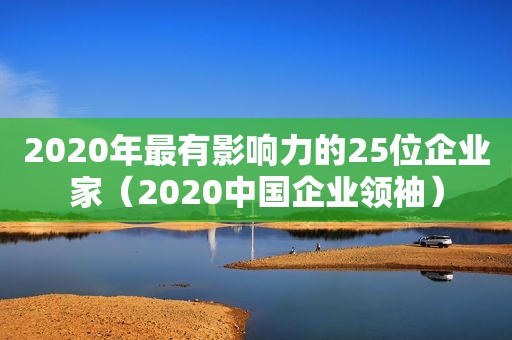 2020年最有影响力的25位企业家（2020中国企业领袖）