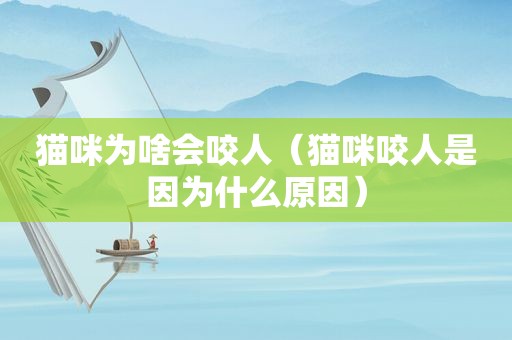 猫咪为啥会咬人（猫咪咬人是因为什么原因）