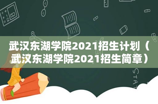 武汉东湖学院2021招生计划（武汉东湖学院2021招生简章）