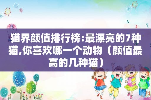 猫界颜值排行榜:最漂亮的7种猫,你喜欢哪一个动物（颜值最高的几种猫）
