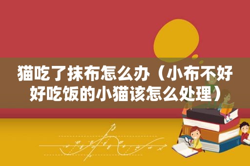 猫吃了抹布怎么办（小布不好好吃饭的小猫该怎么处理）