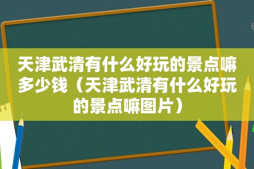 天津武清有什么好玩的景点嘛多少钱（天津武清有什么好玩的景点嘛图片）
