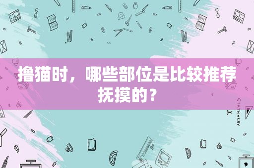 撸猫时，哪些部位是比较推荐抚摸的？