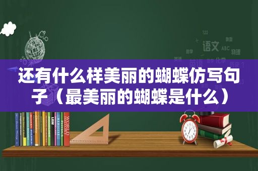 还有什么样美丽的蝴蝶仿写句子（最美丽的蝴蝶是什么）